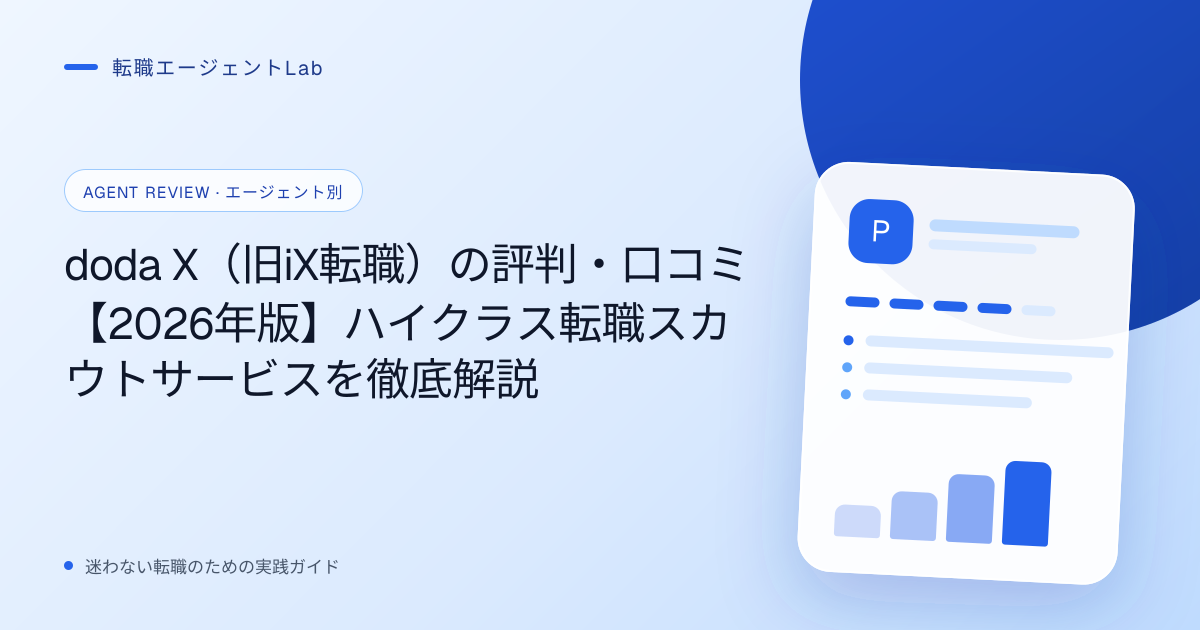 doda X（旧iX転職）の評判・口コミ【2026年版】ハイクラス転職スカウトサービスを徹底解説のサムネイル