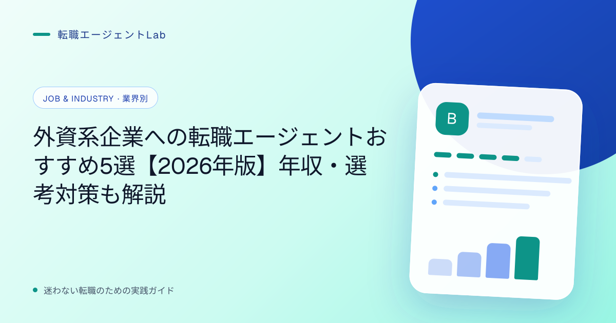 外資系企業への転職エージェントおすすめ5選【2026年版】年収・選考対策も解説のサムネイル