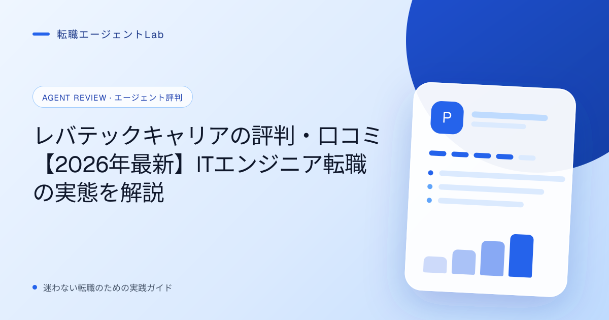 レバテックキャリアの評判・口コミ【2026年最新】ITエンジニア転職の実態を解説のサムネイル