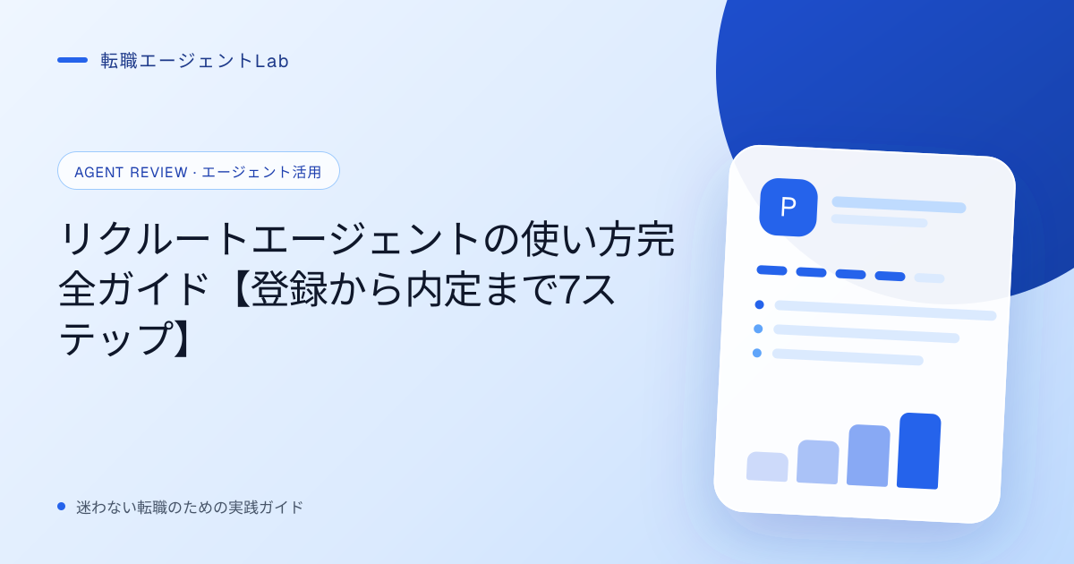 リクルートエージェントの使い方完全ガイド【登録から内定まで7ステップ】のサムネイル