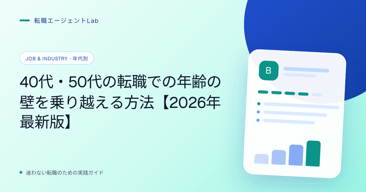 40代・50代の転職での年齢の壁を乗り越える方法【2026年最新版】のサムネイル