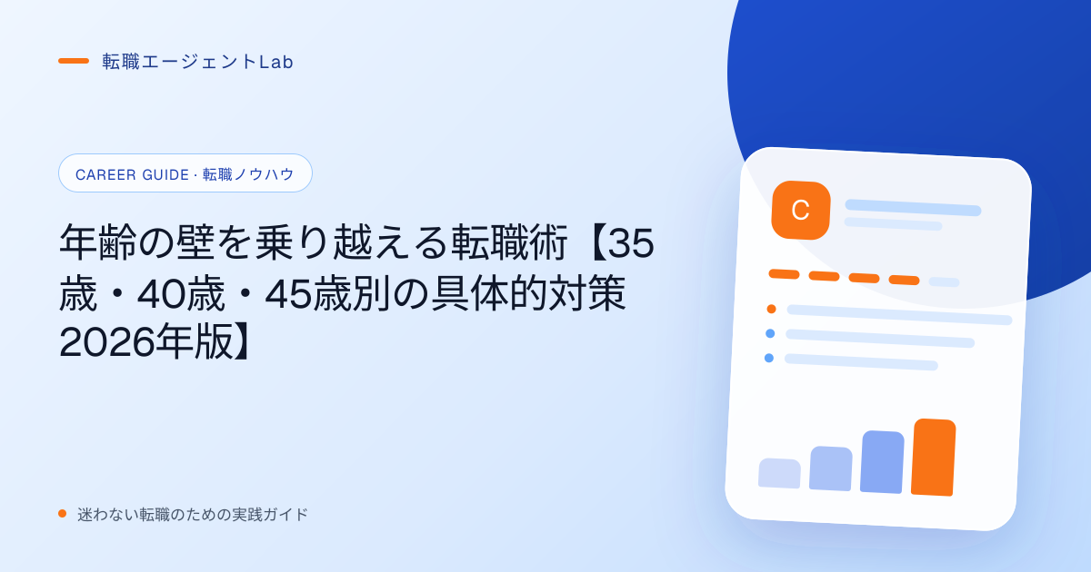 年齢の壁を乗り越える転職術【35歳・40歳・45歳別の具体的対策2026年版】のサムネイル