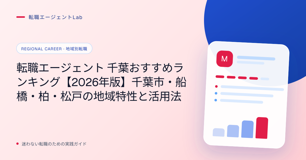 転職エージェント 千葉おすすめランキング【2026年版】千葉市・船橋・柏・松戸の地域特性と活用法のサムネイル