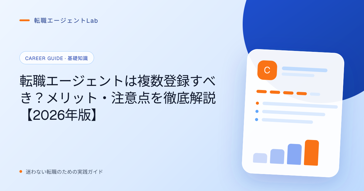 転職エージェントは複数登録すべき？メリット・注意点を徹底解説【2026年版】のサムネイル