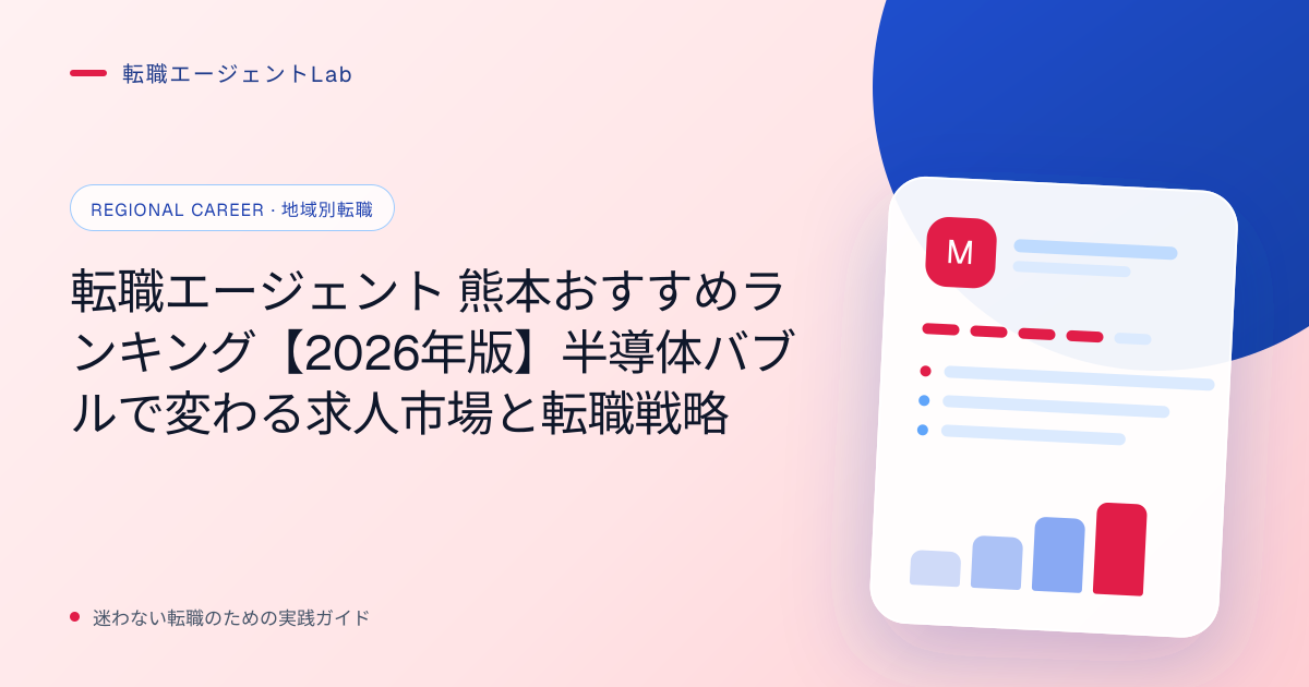 転職エージェント 熊本おすすめランキング【2026年版】半導体バブルで変わる求人市場と転職戦略のサムネイル