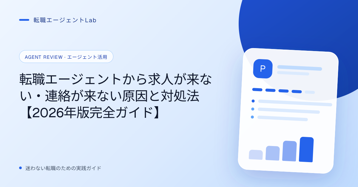 転職エージェントから求人が来ない・連絡が来ない原因と対処法【2026年版完全ガイド】のサムネイル