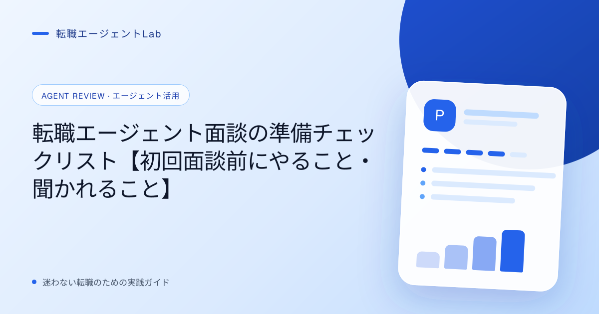転職エージェント面談の準備チェックリスト【初回面談前にやること・聞かれること】のサムネイル
