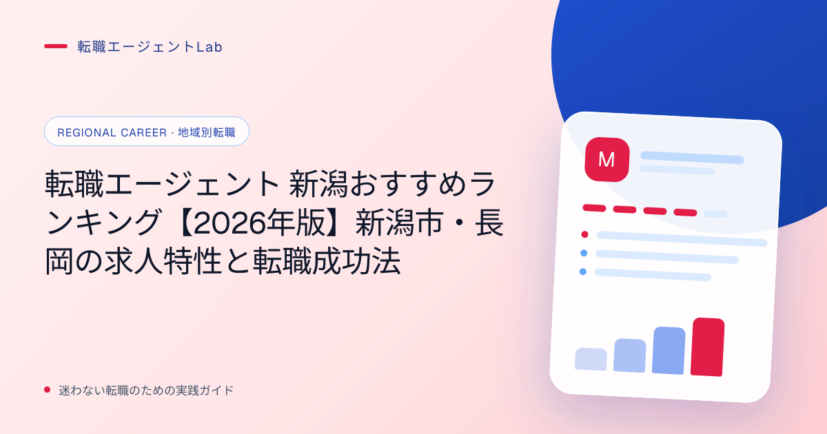 転職エージェント 新潟おすすめランキング【2026年版】新潟市・長岡の求人特性と転職成功法のサムネイル