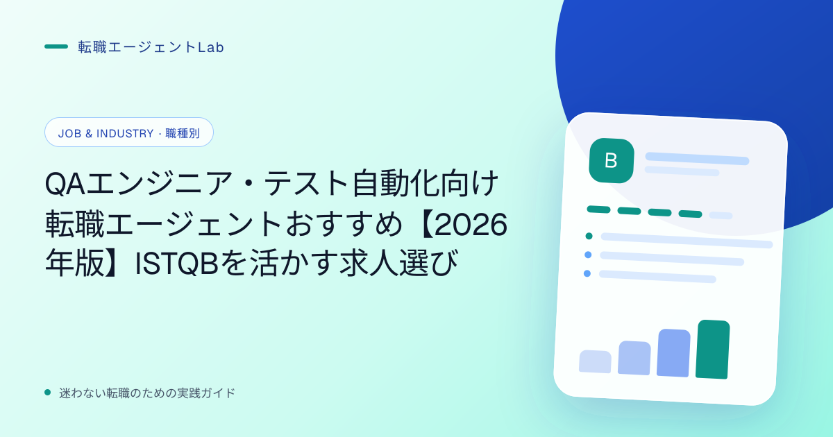 QAエンジニア・テスト自動化向け転職エージェントおすすめ【2026年版】ISTQBを活かす求人選びのサムネイル