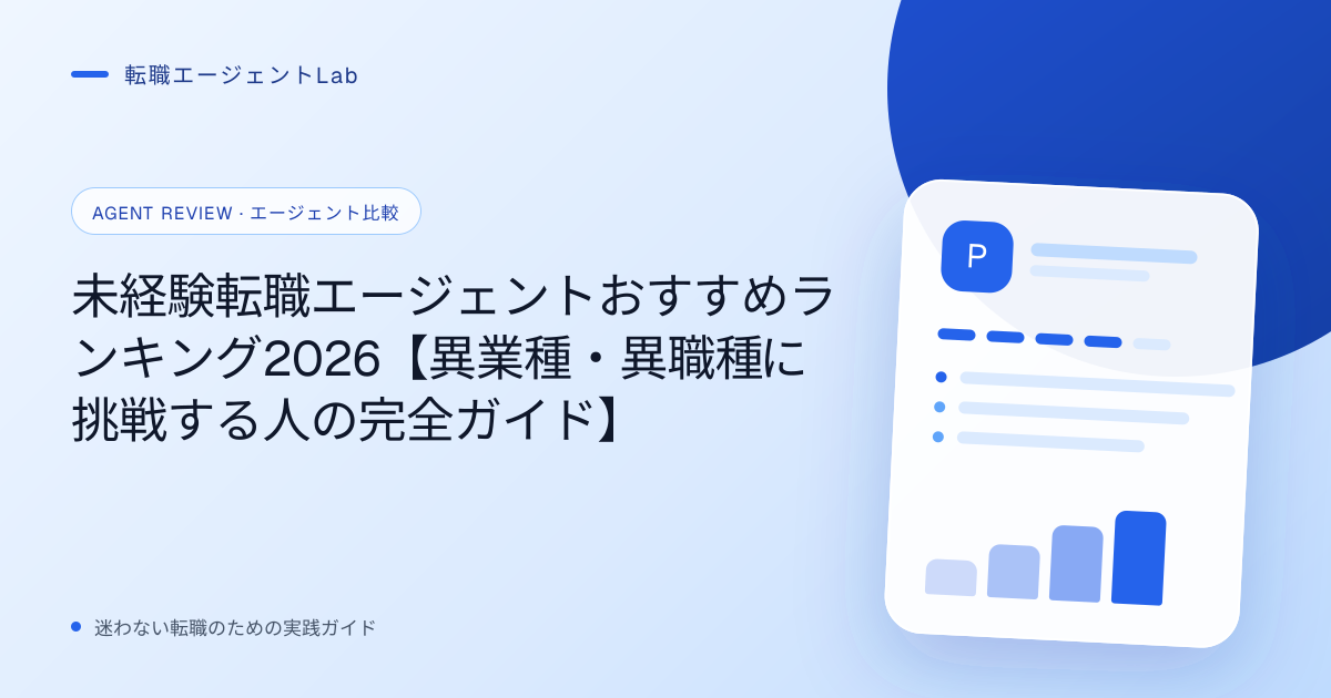未経験転職エージェントおすすめランキング2026【異業種・異職種に挑戦する人の完全ガイド】のサムネイル
