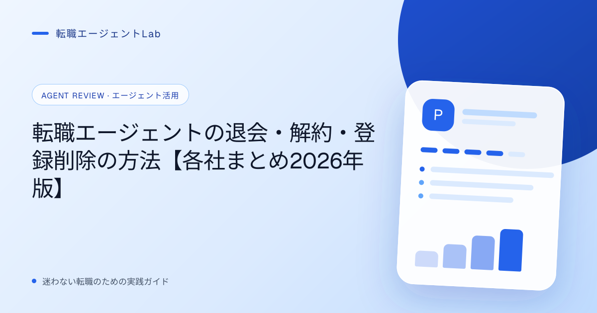 転職エージェントの退会・解約・登録削除の方法【各社まとめ2026年版】のサムネイル