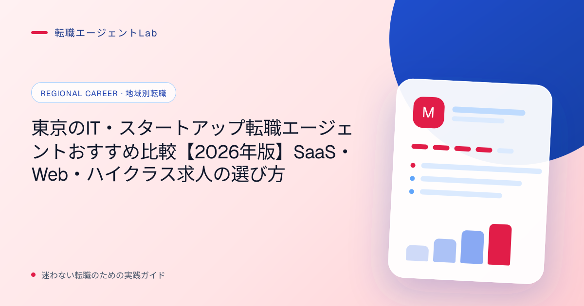 東京のIT・スタートアップ転職エージェントおすすめ比較【2026年版】SaaS・Web・ハイクラス求人の選び方のサムネイル