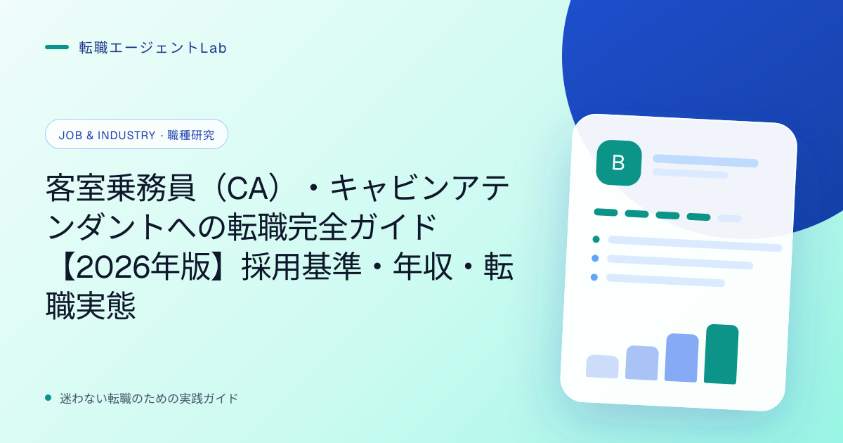客室乗務員（CA）・キャビンアテンダントへの転職完全ガイド【2026年版】採用基準・年収・転職実態のサムネイル