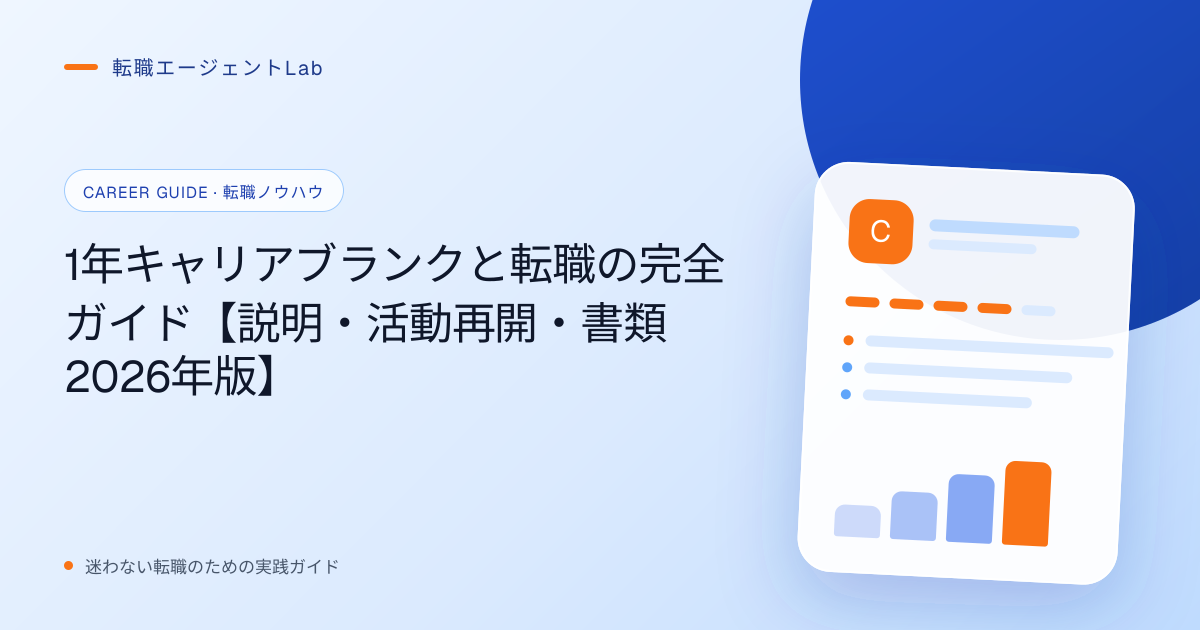 1年キャリアブランクと転職の完全ガイド【説明・活動再開・書類2026年版】のサムネイル