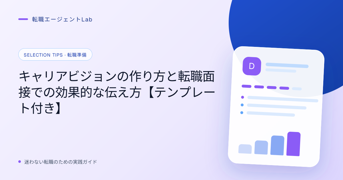キャリアビジョンの作り方と転職面接での効果的な伝え方【テンプレート付き】のサムネイル
