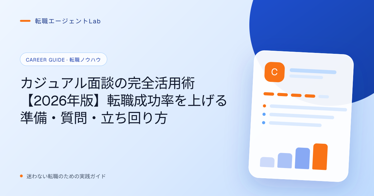 カジュアル面談の完全活用術【2026年版】転職成功率を上げる準備・質問・立ち回り方のサムネイル