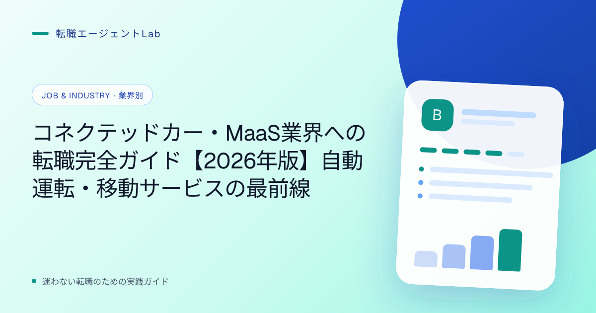 コネクテッドカー・MaaS業界への転職完全ガイド【2026年版】自動運転・移動サービスの最前線のサムネイル