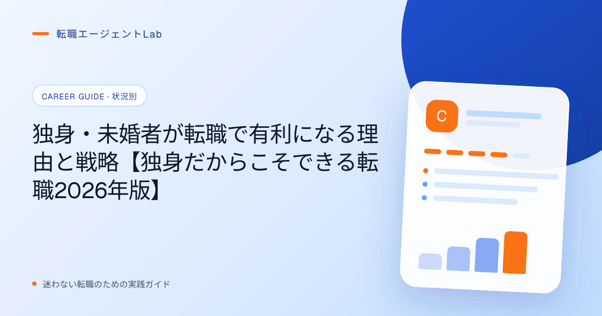 独身・未婚者が転職で有利になる理由と戦略【独身だからこそできる転職2026年版】のサムネイル
