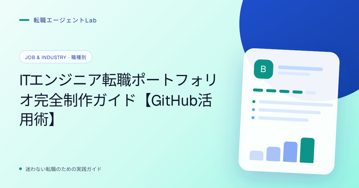 ITエンジニア転職ポートフォリオ完全制作ガイド【GitHub活用術】のサムネイル