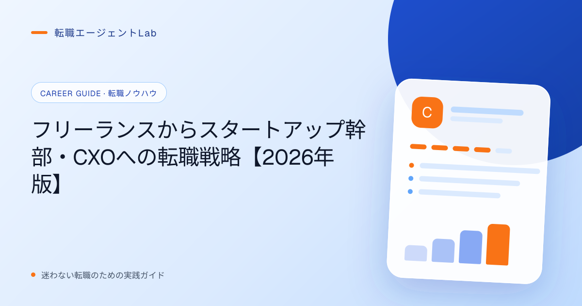 フリーランスからスタートアップ幹部・CXOへの転職戦略【2026年版】のサムネイル