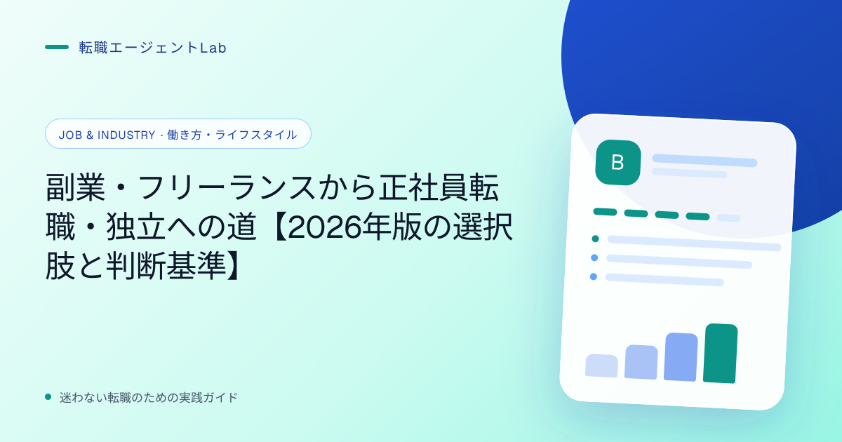 副業・フリーランスから正社員転職・独立への道【2026年版の選択肢と判断基準】のサムネイル