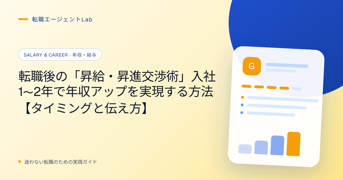 転職後の「昇給・昇進交渉術」入社1〜2年で年収アップを実現する方法【タイミングと伝え方】のサムネイル