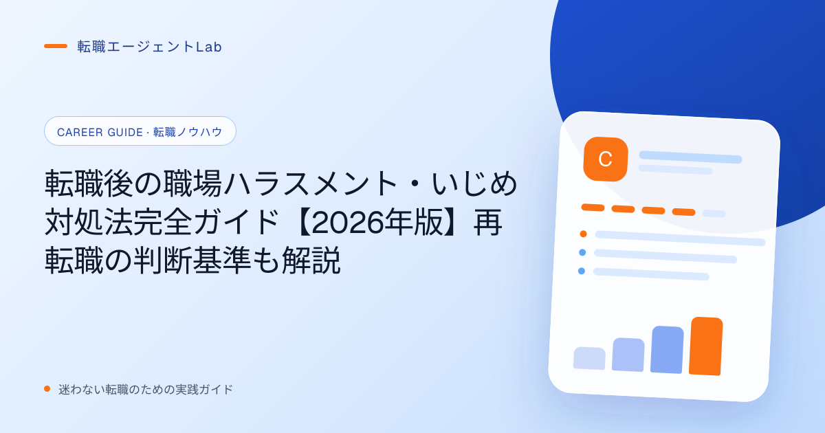 転職後の職場ハラスメント・いじめ対処法完全ガイド【2026年版】再転職の判断基準も解説のサムネイル