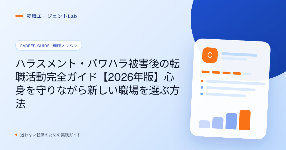 ハラスメント・パワハラ被害後の転職活動完全ガイド【2026年版】心身を守りながら新しい職場を選ぶ方法のサムネイル