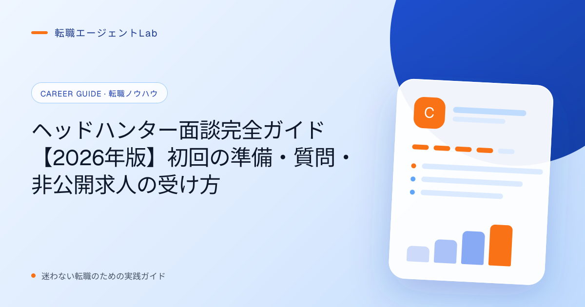 ヘッドハンター面談完全ガイド【2026年版】初回の準備・質問・非公開求人の受け方のサムネイル