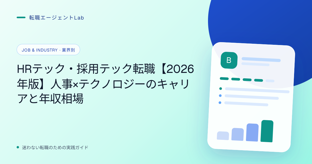 HRテック・採用テック転職【2026年版】人事×テクノロジーのキャリアと年収相場のサムネイル
