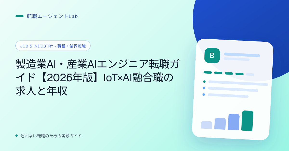製造業AI・産業AIエンジニア転職ガイド【2026年版】IoT×AI融合職の求人と年収のサムネイル