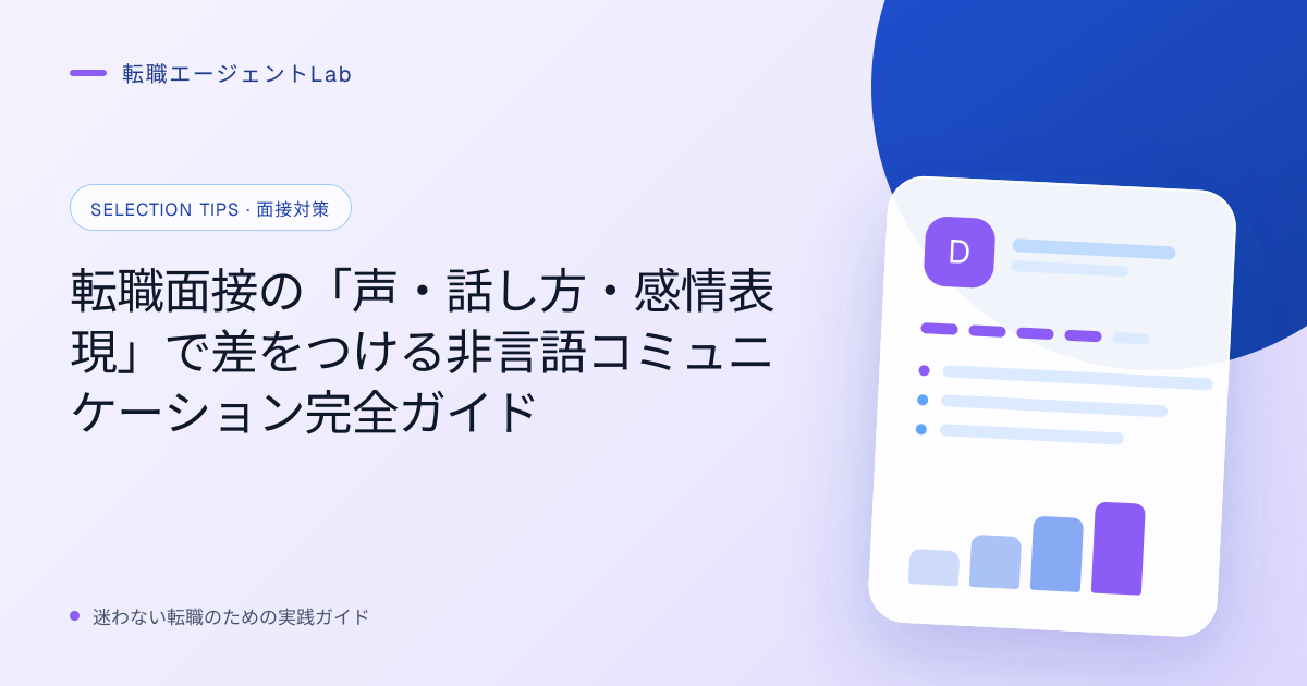 転職面接の「声・話し方・感情表現」で差をつける非言語コミュニケーション完全ガイドのサムネイル