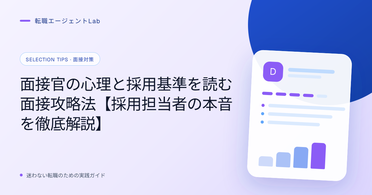 面接官の心理と採用基準を読む面接攻略法【採用担当者の本音を徹底解説】のサムネイル