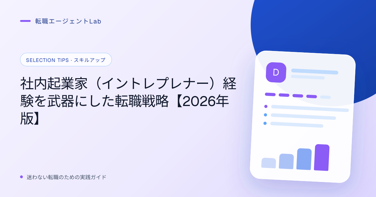 社内起業家（イントレプレナー）経験を武器にした転職戦略【2026年版】のサムネイル
