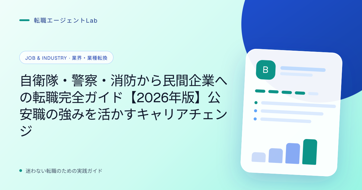 自衛隊・警察・消防から民間企業への転職完全ガイド【2026年版】公安職の強みを活かすキャリアチェンジのサムネイル