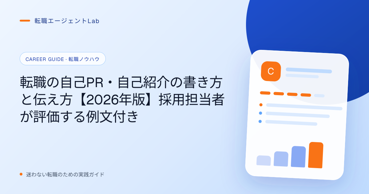 転職の自己PR・自己紹介の書き方と伝え方【2026年版】採用担当者が評価する例文付きのサムネイル