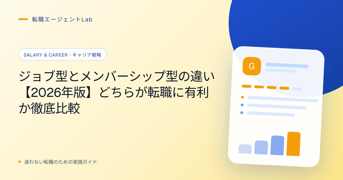 ジョブ型とメンバーシップ型の違い【2026年版】どちらが転職に有利か徹底比較のサムネイル