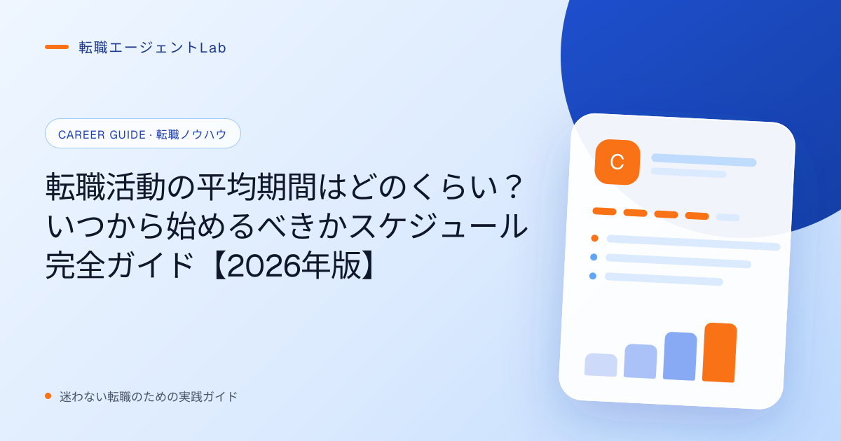 転職活動の平均期間はどのくらい？いつから始めるべきかスケジュール完全ガイド【2026年版】のサムネイル