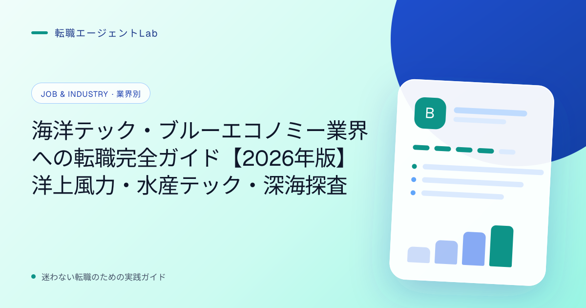 海洋テック・ブルーエコノミー業界への転職完全ガイド【2026年版】洋上風力・水産テック・深海探査のサムネイル
