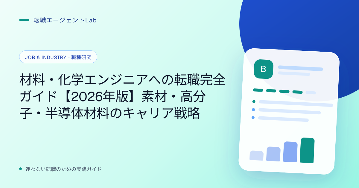 材料・化学エンジニアへの転職完全ガイド【2026年版】素材・高分子・半導体材料のキャリア戦略のサムネイル
