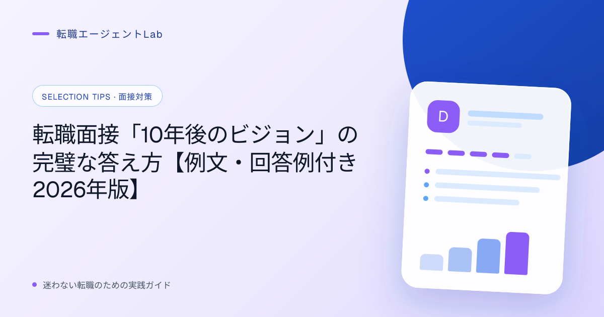 転職面接「10年後のビジョン」の完璧な答え方【例文・回答例付き2026年版】のサムネイル