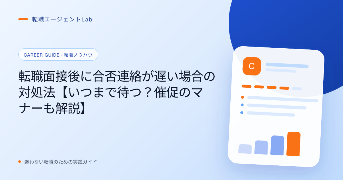 転職面接後に合否連絡が遅い場合の対処法【いつまで待つ？催促のマナーも解説】のサムネイル