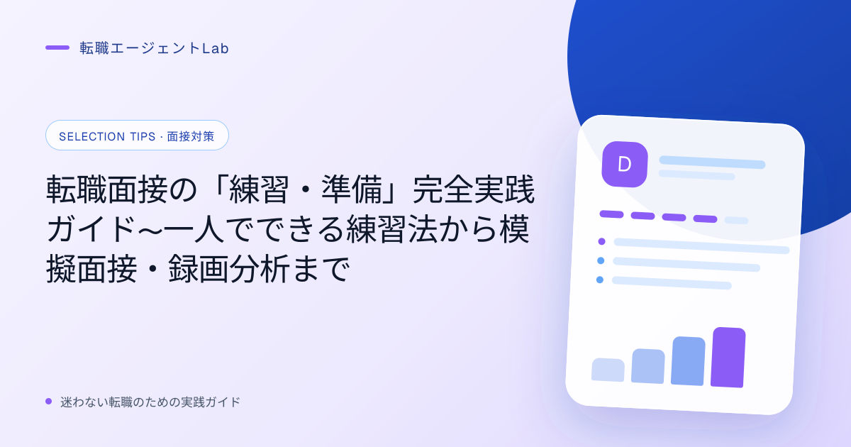 転職面接の「練習・準備」完全実践ガイド〜一人でできる練習法から模擬面接・録画分析までのサムネイル
