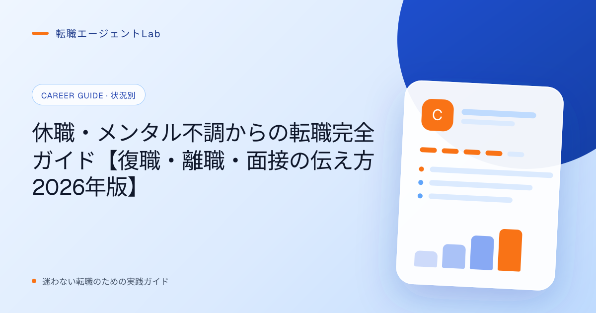 休職・メンタル不調からの転職完全ガイド【復職・離職・面接の伝え方2026年版】のサムネイル