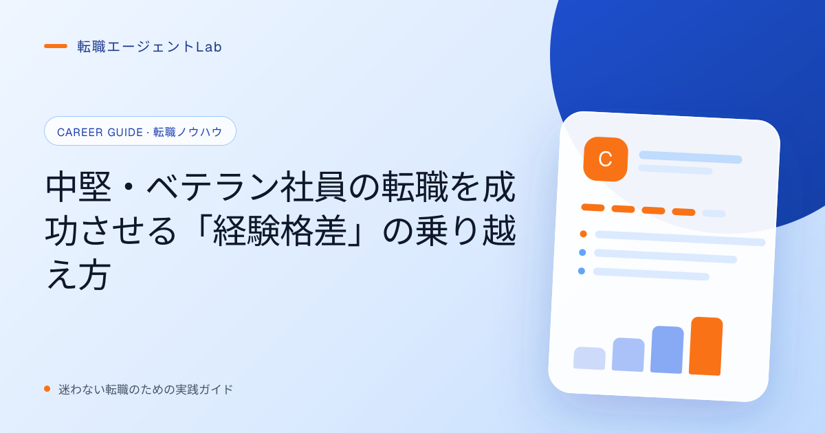 中堅・ベテラン社員の転職を成功させる「経験格差」の乗り越え方のサムネイル