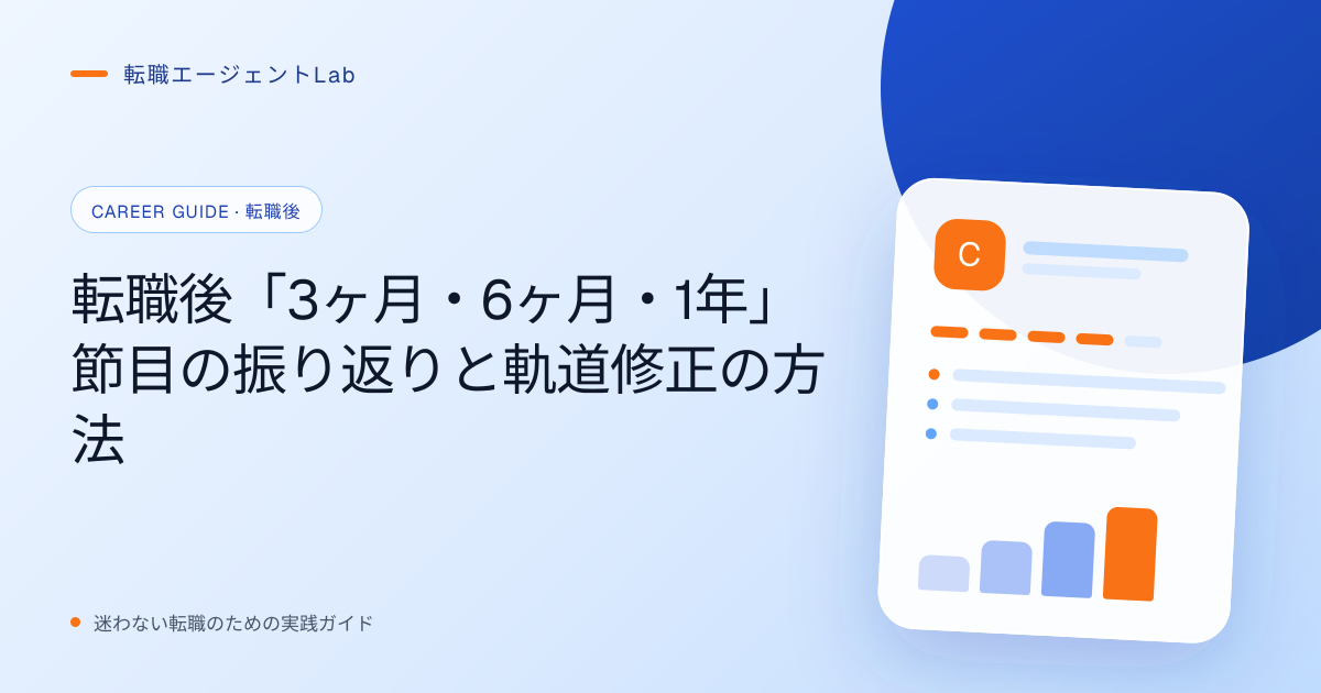 転職後「3ヶ月・6ヶ月・1年」節目の振り返りと軌道修正の方法のサムネイル