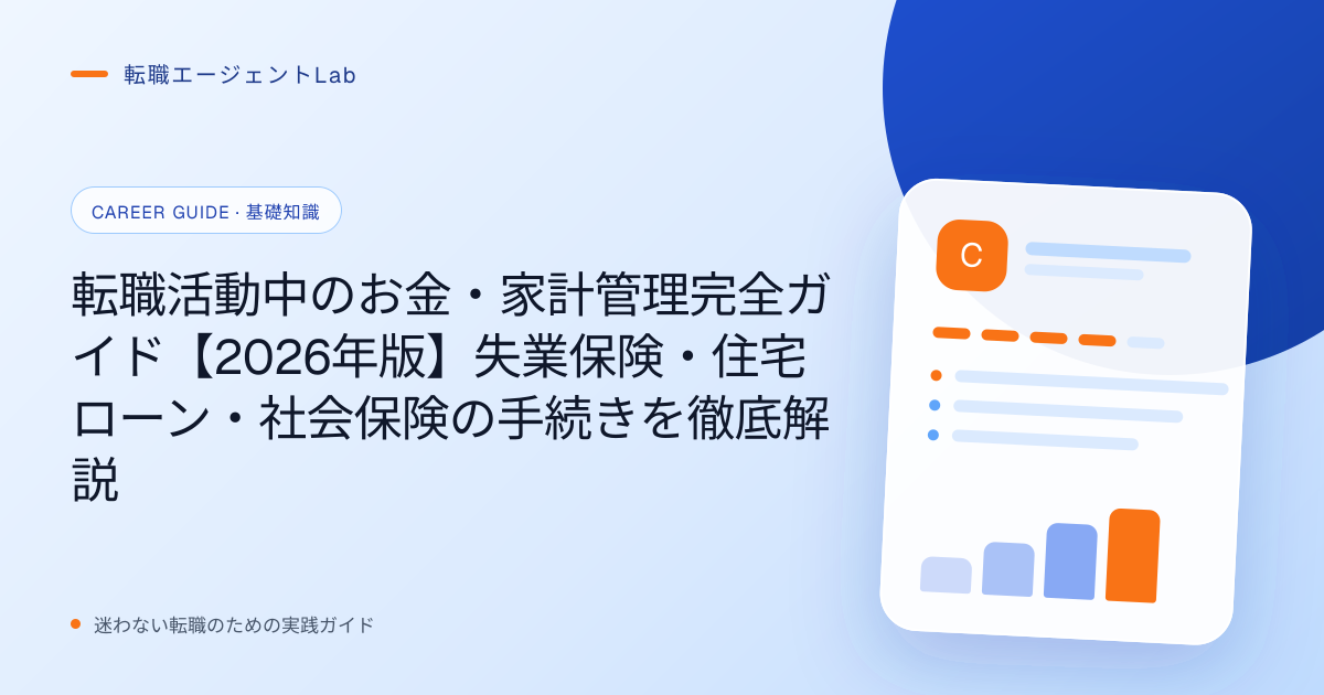 転職活動中のお金・家計管理完全ガイド【2026年版】失業保険・住宅ローン・社会保険の手続きを徹底解説のサムネイル