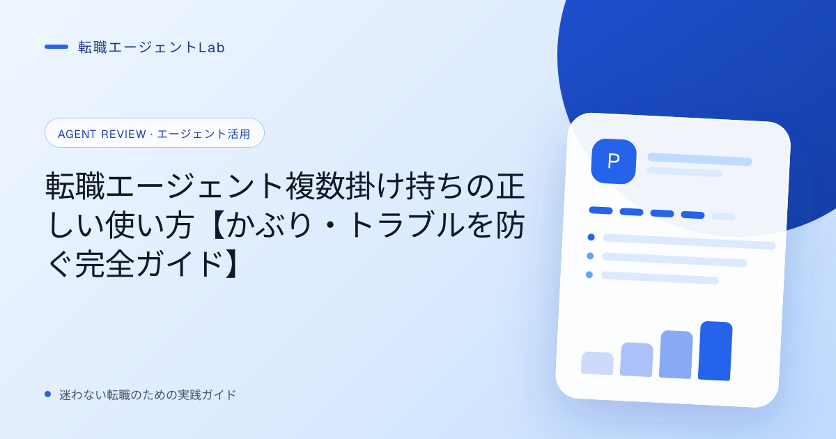 転職エージェント複数掛け持ちの正しい使い方【かぶり・トラブルを防ぐ完全ガイド】のサムネイル
