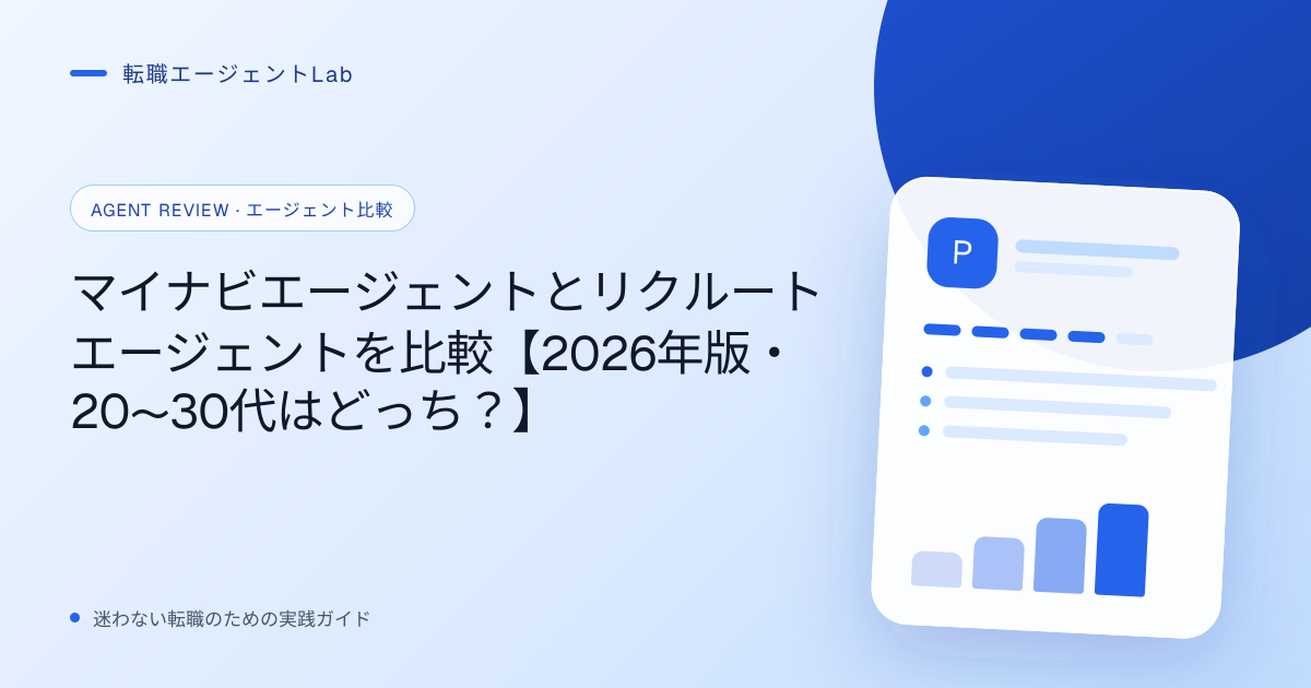 マイナビエージェントとリクルートエージェントを比較【2026年版・20〜30代はどっち？】のサムネイル