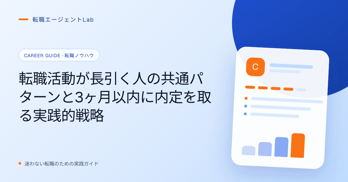 転職活動が長引く人の共通パターンと3ヶ月以内に内定を取る実践的戦略のサムネイル